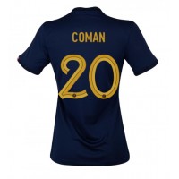 Fotbalové Dres Francie Kingsley Coman #20 Dámské Domácí MS 2022 Krátký Rukáv